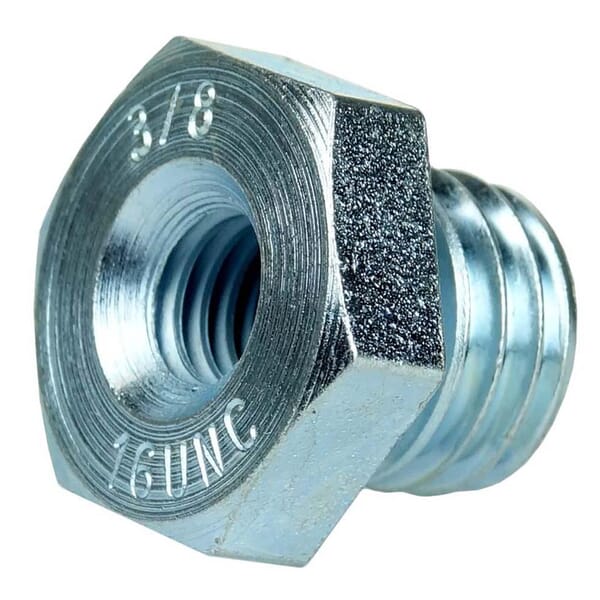 Weiler 07769 Threaded Arbor Adapter, 3/8-16 Dia Inside x 5/8-11 Dia Outside