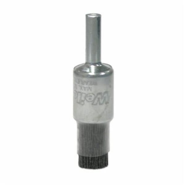 Burr-Rx 86100 Stem Mount End Brush, 1/2 in Dia Brush, Crimped, 0.026 in Dia Filament/Wire, Ceramic Fill, 1/4 in L Trim