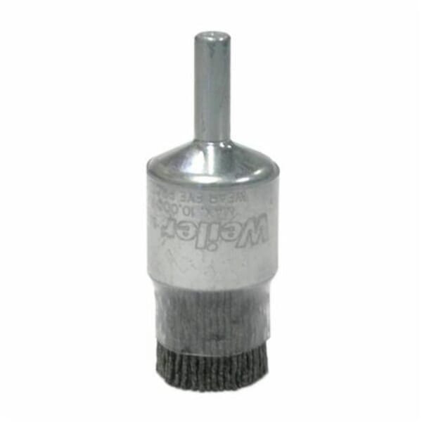 Burr-Rx 86102 Stem Mount End Brush, 3/4 in Dia Brush, Crimped, 0.026 in Dia Filament/Wire, Ceramic Fill, 1/4 in L Trim