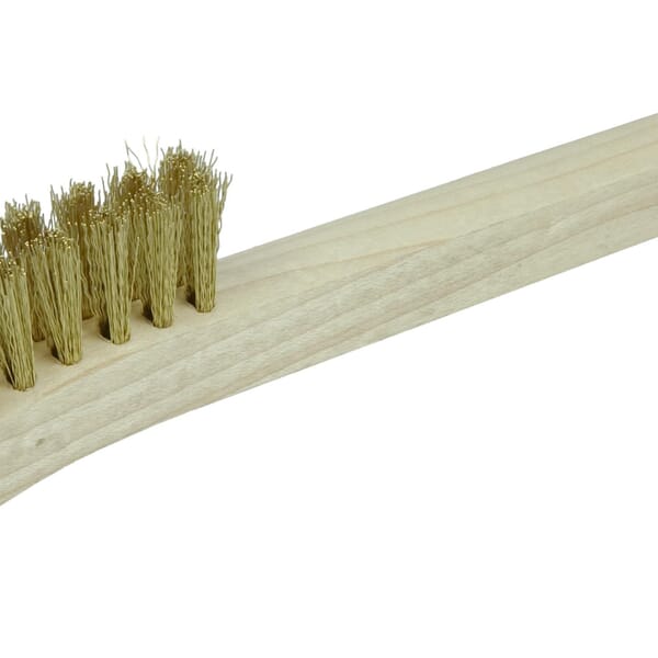 Weiler 95014 Small Handle Scratch Brush, 2-1/4 in Brush, 8-3/4 in L x 1/2 in W Block, 5/8 in L Crimped Brass Trim