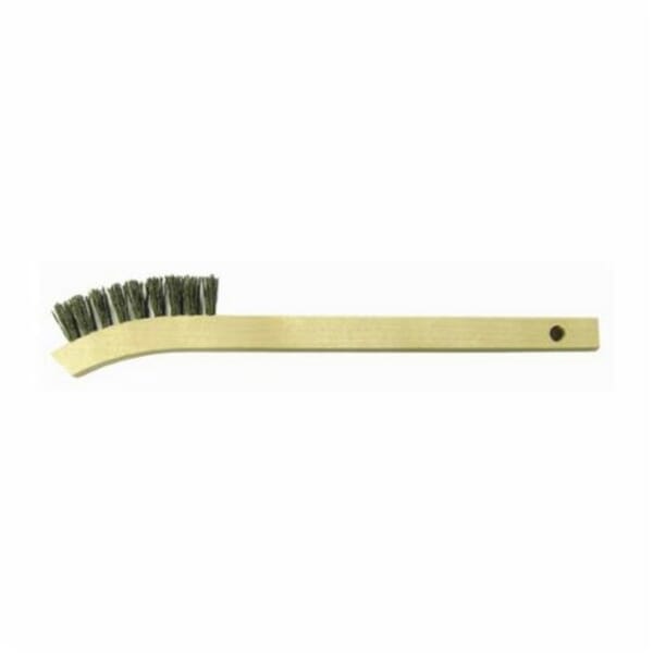 Weiler 95016 Scratch Brush, 8-3/4 in L Block, 5/8 in L 120 Crimped Ceramic Trim