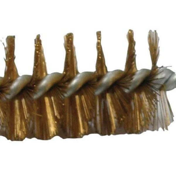 Weiler 95084 Maintenance Tube Brush, 20 ga Dia x 1-5/8 in L, 2-7/8 in OAL, Bronze Fill