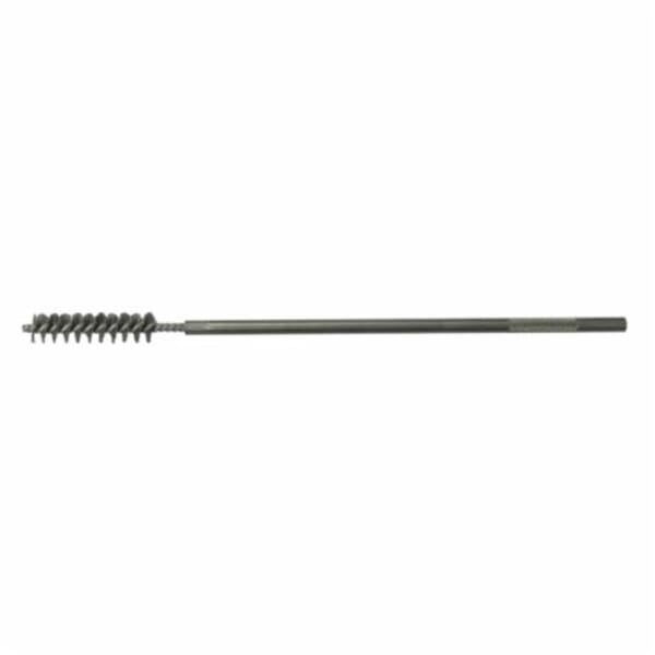 Weiler 95563 Maintenance Tube Brush, 1/4 in Dia x 2 in L, 10 in OAL, 0.0104 in Dia Filament/Wire, Steel Fill