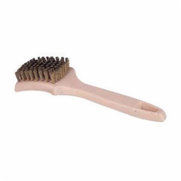 Weiler 99593 Large Tire Cleaning Brush, 8-1/2 x 1-9/16 in Block, 5/8 in L Brass Trim