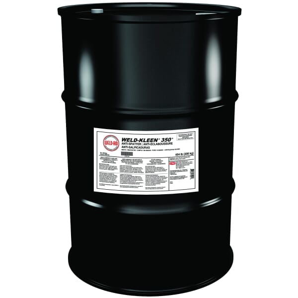 Weld-Aid 007092 WELD-KLEEN 350 Anti-Spatter, 55 gal Drum, Liquid Form, Red