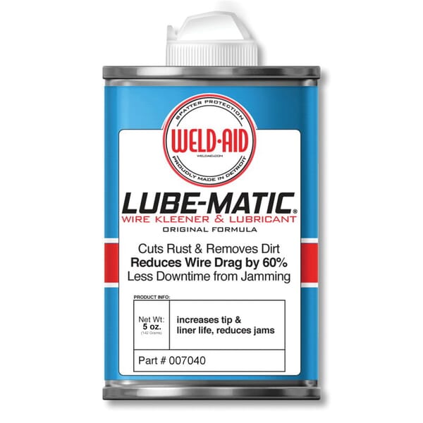Weld-Aid 007040 LUBE-MATIC Wire Kleener and Lubricant, 5 oz Can, Liquid Form, Colorless