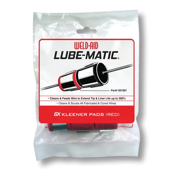 Weld-Aid 007061 LUBE-MATIC Untreated Kleener Pad, Red redirect to product page