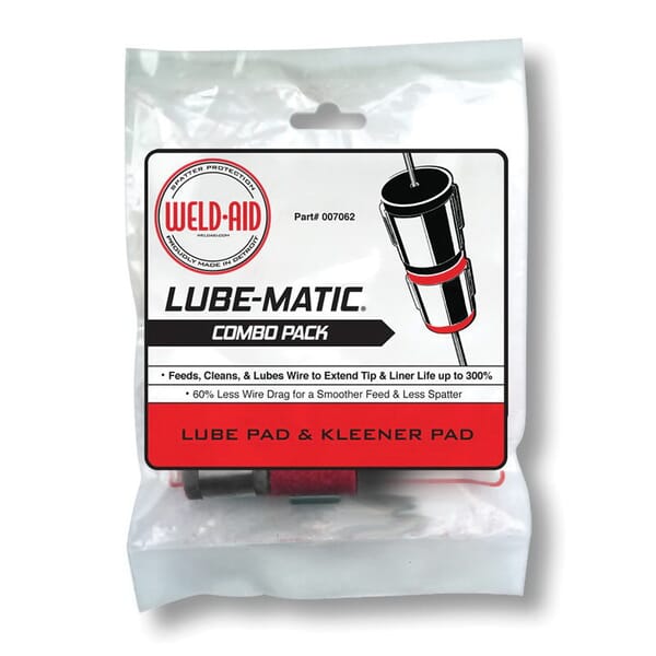 Weld-Aid 007062 LUBE-MATIC Untreated Lube and Kleener Pad, Red/Black redirect to product page