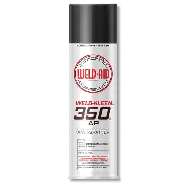 Weld-Aid 007088 WELD-KLEEN 350 AP Anti-Spatter, 16 oz Aerosol Can, Liquid Form, Colorless