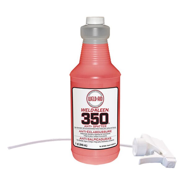 Weld-Aid 1008274 WELD-KLEEN 350 Anti-Spatter, 32 oz Bottle, Liquid Form, Red