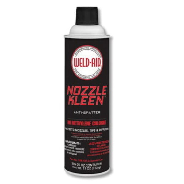 Weld-Aid YOR-107-A NOZZLE-KLEEN Anti-Spatter, 20 oz Aerosol Can, Liquid Form, Clear/White to Yellow