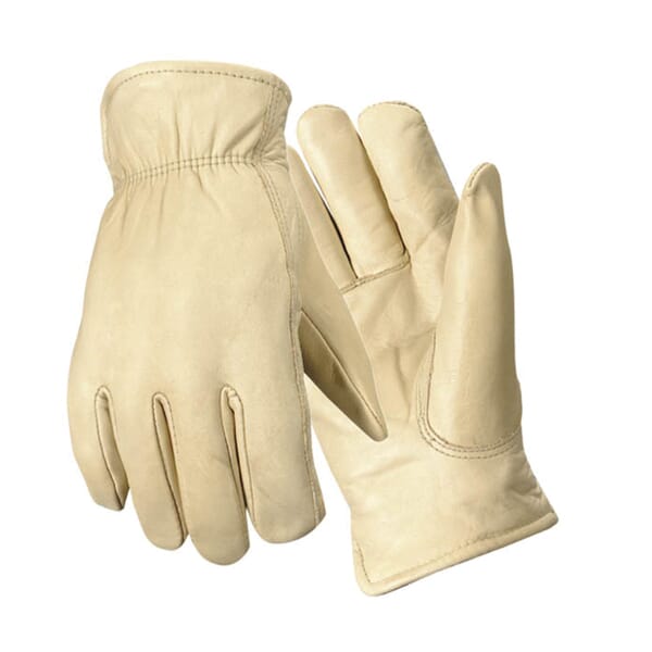 Wells Lamont Y0153S Grips Drivers Gloves, Drivers, Gunn Cut/Keystone Thumb Style, S, Grain Cowhide Leather Palm, Grain Cowhide Leather, Double Shirred Elastic Cuff