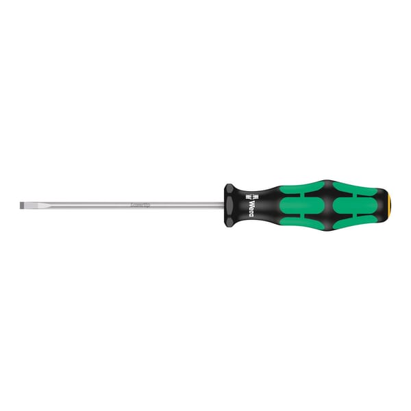 Wera 05008015001 335 Screwdriver, 3.5 x 0.6 mm Slotted Point, Steel Shank, 181 mm OAL, Polished Chrome