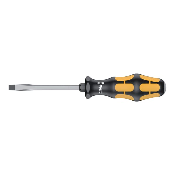 Wera 05018264001 932 A Screwdriver, 5.5 x 1 mm Slotted Point, Steel Shank, 205 mm OAL, Polished Chrome