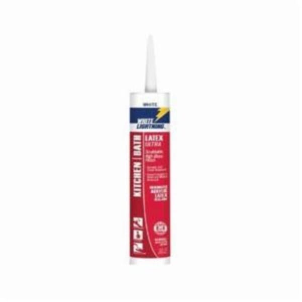 White Lightning W21000010 Ultra High Performance Sealant, 10 oz Cartridge, White, Silicone Acrylic Latex Base