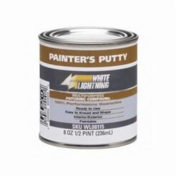 White Lightning WL08116 Multi-Purpose Painters Putty Compound, 1 qt, Natural