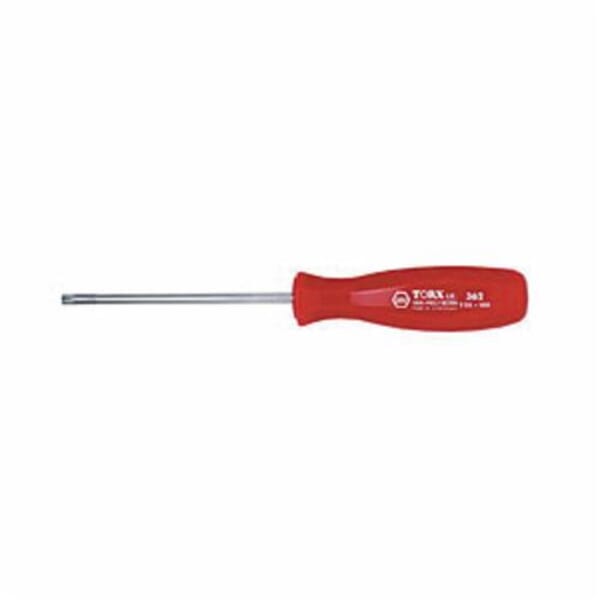 Wiha 36210 Screwdriver, T6 Torx Point, Chrome Vanadium Molybdenum Steel Shank, 4.9 in OAL, Plastic Handle, Polished Chrome