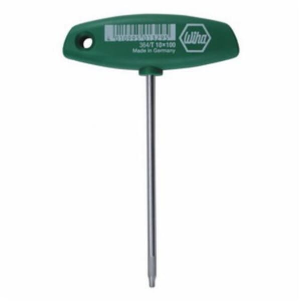 Wiha 36422 Impact Resistant Torx Key, T-Handle Handle, High Alloy CVM Steel, Hard Polished Chrome