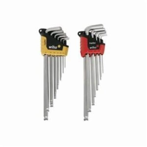 Wiha 66992 Key Set, 22 Pieces, 0.05 to 0.375 in, 1.5 to 10 mm Hex, L-Handle, Chrome Vanadium Molybdenum Tool Steel, Polished Chrome