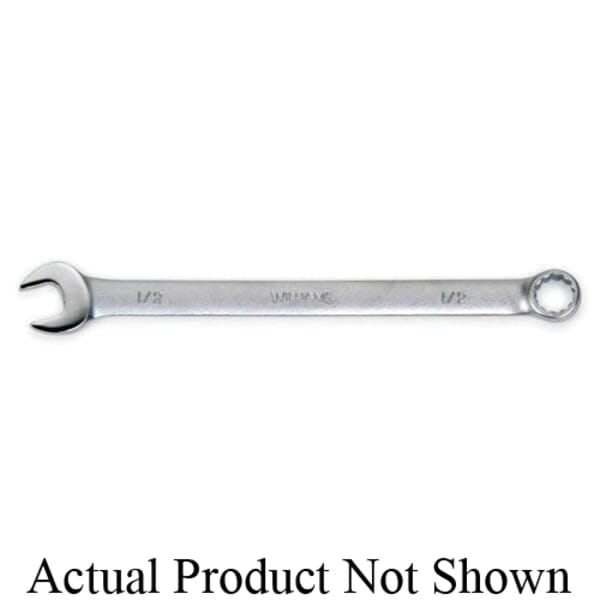 Williams 11128 Combination Wrench, 7/8 in, 12 Points, 12-3/8 in OAL, Steel, Satin Chrome