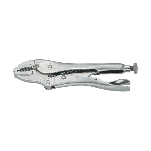 Williams JHW23303 1-Handed Lever Locking Plier, Screw Locking, Curved Jaw, Serrated Jaw Surface, 10 in OAL