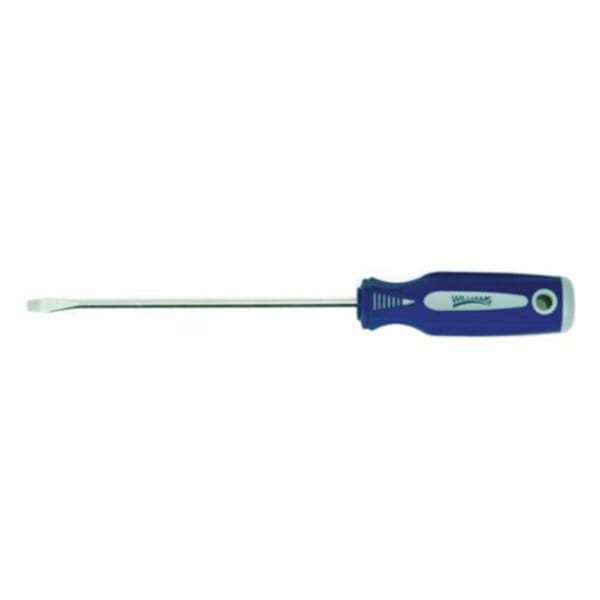 Williams 24201 Screwdriver, 1/8 in Cabinet/Slotted Point, 6-11/16 in OAL, Polished Chrome