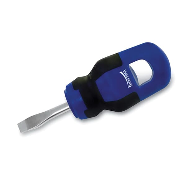 Williams 24203A Screwdriver, 3/16 in Slotted Point, 3-7/8 in OAL, Polished Chrome