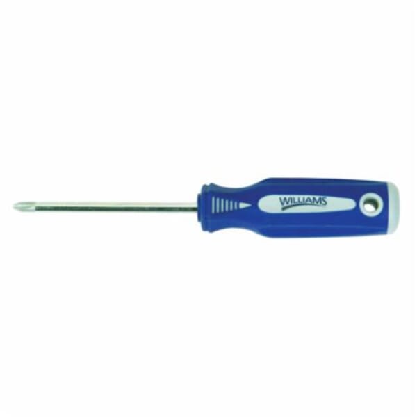 Williams 24249 Screwdriver, #1 Phillips Point, 5-11/16 in OAL, Polished Chrome