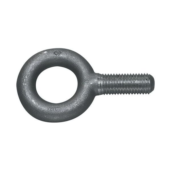 Williams JHWEB-16T Plain Pattern Eye Bolt, 2-4-1/2, 4 in L Shank, Forged Carbon Steel