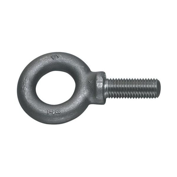 Williams JHWEB-32T Shoulder Pattern Eye Bolt, 1-1/4-7, 3 in L Shank, Forged Carbon Steel