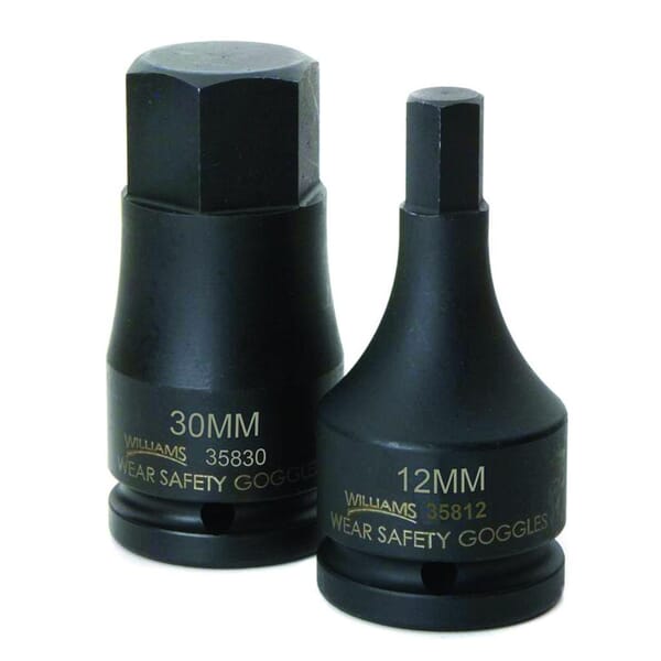 Williams JHW35827 1-Piece Socket Driver Bit, 3/4 in Square Drive, 27 mm, 3/4 in L Bit