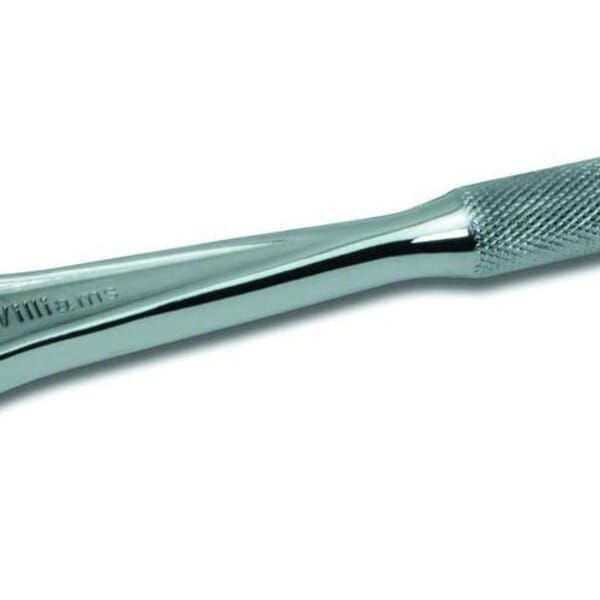 Williams JHWB-52A Hand Ratchet, 3/8 in Drive, Round Head, 7-5/8 in OAL, Alloy Steel, Polished Chrome
