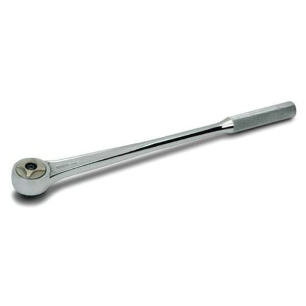 Williams JHWS-53A Hand Ratchet, 1/2 in Drive, Round Head, 15 in OAL, Alloy Steel, Polished Chrome