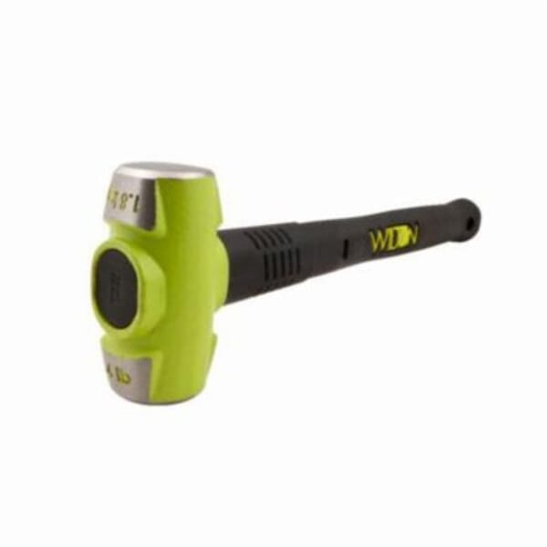 Wilton B.A.S.H WL9-20624 Sledge Hammer, 26 in OAL, 6 lb Drop Forged Steel Head, Vulcanized Rubber/Steel Handle