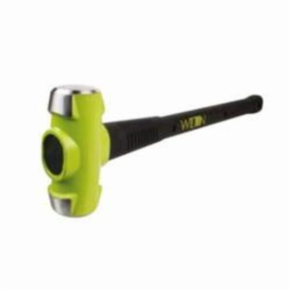 Wilton B.A.S.H WL9-20424 Sledge Hammer, 24 in OAL, 4 lb Drop Forged Steel Head, Vulcanized Rubber Handle