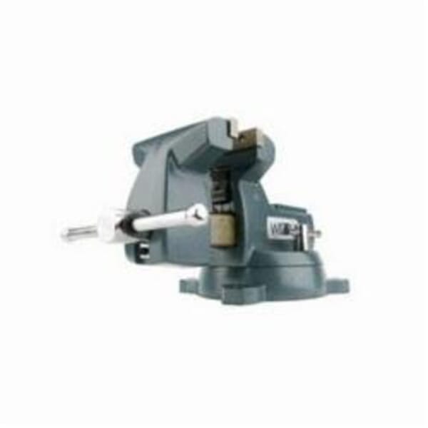 Wilton WL9-21400 740 Mechanics Bench Vise, Serrated Jaw, 5-1/4 in Jaw Opening, 5 in W Steel Jaw, 3-3/4 in D Throat