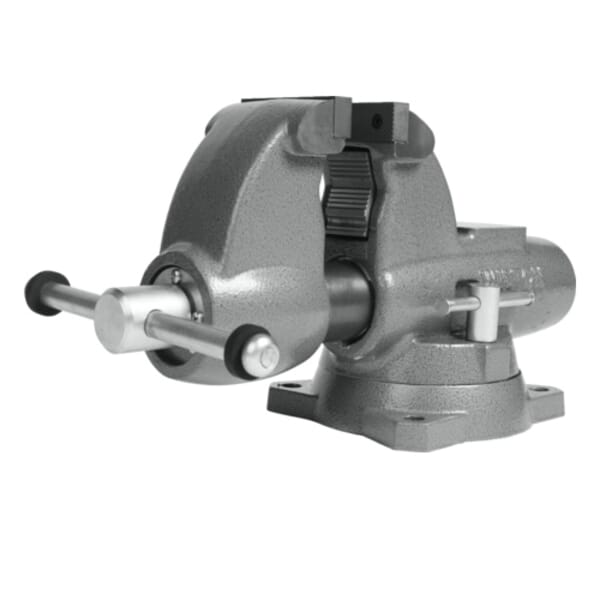 Wilton 28825 Round Channel Combination Pipe and Bench Vise With Swivel Base, 5 in Jaw Opening, 1/4 to 2-1/2 in Pipe, Cast Iron