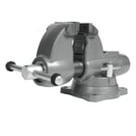 Wilton 28825 Round Channel Combination Pipe and Bench Vise With Swivel Base, 5 in Jaw Opening, 1/4 to 2-1/2 in Pipe, Cast Iron