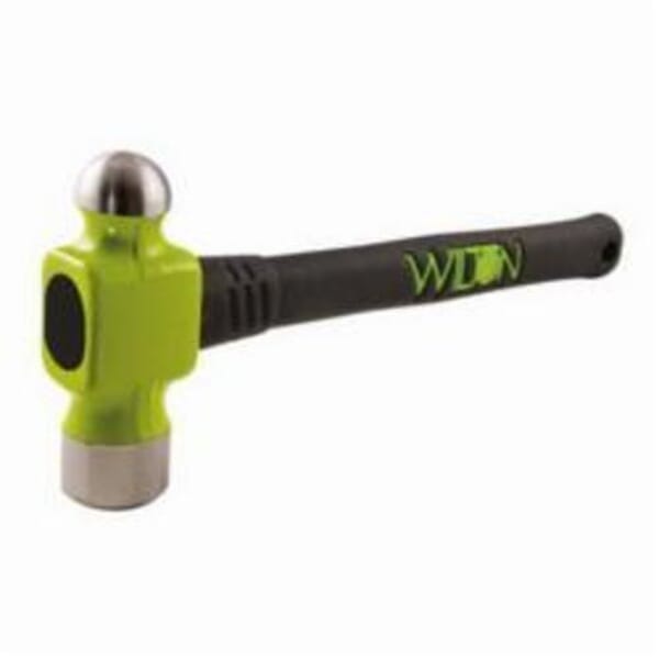 Wilton B.A.S.H 33214 Ball Pein Hammer, 14 in OAL, 32 oz Drop Forged Steel Head, Vulcanized Rubber Handle