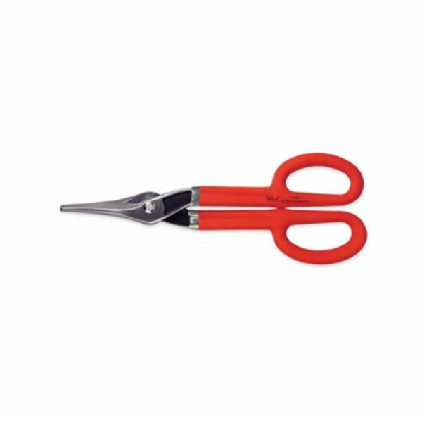 CRESCENT Wiss V10N Combination Pattern Duckbill Snip, 24 ga Low Carbon Steel Cutting, 2-1/4 in L of Cut, Straight Snip, Drop Forged Tool Steel Blade, Cushioned Grip