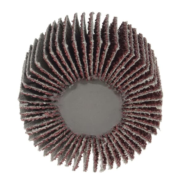 Wolverine 30771 Coated Abrasive Flap Wheel, 1-1/2 in Dia Wheel, 1 in W Face, 1/4 in Dia Shank, 40 Grit, Coarse Grade, Aluminum Oxide Abrasive