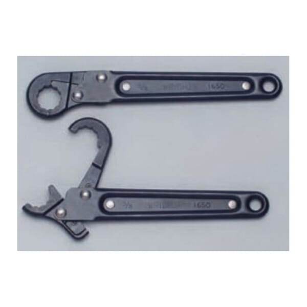 Wright Tool 1648 Flare Nut Wrench, Black Conversion Coated, 9/16 in Ratcheting Wrench, 12 Points, 7-1/4 in OAL, NSN 5120-00-474-7227