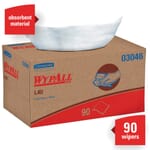WypAll* 03046 L40 Americas Favorite General Purpose Disposable Wiper, 10.8 x 10 in, 90 Wipes Capacity, Double Re-Creped, White