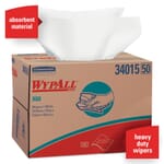WypAll* 34015 X60 Lightweight General Purpose Wiper, 16.8 x 12.5 in, 180 Sheets Capacity, Hydroknit*, White