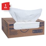 WypAll* 41100 X70 Long Lasting Reusable Cleaning Wiper, 14.9 x 16.6 in, 300 Sheets Capacity, Hydroknit*, White