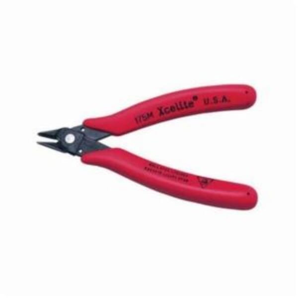 Weller 175M General Purpose Low Profile Shear Diagonal Cutter, 20 AWG THK Max Wire, 3/4 in L x 11/32 in W x 1/2 in THK Carbon Steel Jaw, 5 in OAL, Flush Cut