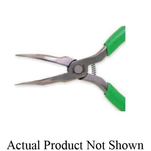 Weller CN7776N Curved Long Nose Plier, 1-23/64 in L x 15/32 in W, Curved/Smooth Steel Jaw, 6 in OAL, 1/16 in W Tip