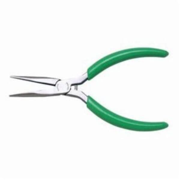 Weller LN55V Fine Point Thin Long Nose Plier, 1-11/16 in L x 17/32 in W, Serrated Forged Alloy Steel Jaw, 5/64 x 1/16 in W Tip, 5-1/2 in OAL