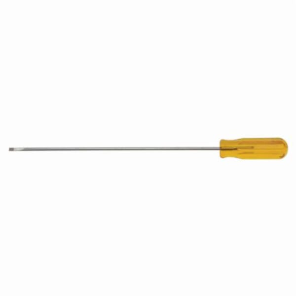 Xcelite R188 Regular Screwdriver, 1/8 in Slotted, Vanadium Steel Shank, 10-5/8 in OAL, Plastic Handle, Polished Chrome, AISI 6150