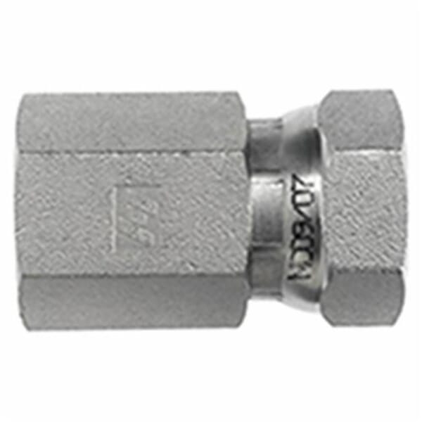 Brennan 1405-04-04 1405 Straight Pipe Adapter, 1/4 in x 1/4-18 Nominal, Female NPTF x Female NPSM End Style, Steel